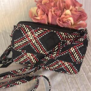 VERA BRADLEY All in 1 Crossbody bag wristlet wallet Minsk Plaid black red